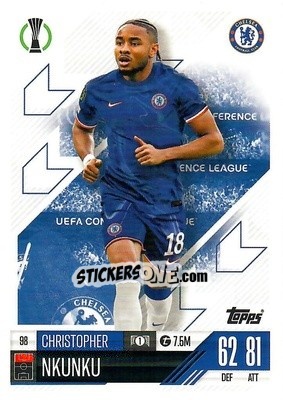 Figurina Christopher Nkunku - Uefa Champions League & Europa League 2024-2025. Match Attax n. 98 - Topps