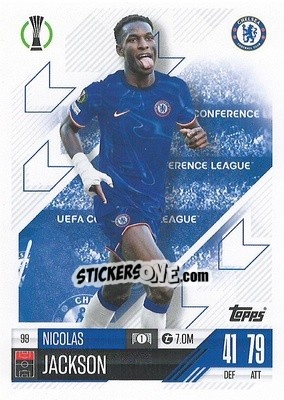 Cromo Nicolas Jackson - Uefa Champions League & Europa League 2024-2025. Match Attax n. 99 - Topps