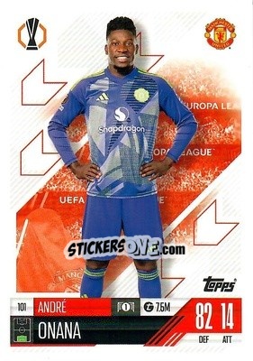 Cromo André Onana - Uefa Champions League & Europa League 2024-2025. Match Attax n. 101 - Topps