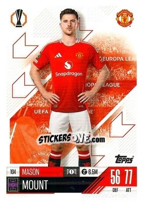 Cromo Mason Mount - Uefa Champions League & Europa League 2024-2025. Match Attax n. 104 - Topps