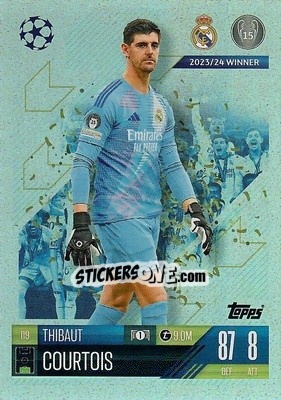 Figurina Thibaut Courtois - Uefa Champions League & Europa League 2024-2025. Match Attax n. 119 - Topps