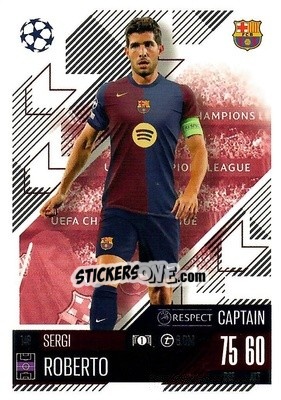 Sticker Sergi Roberto - Uefa Champions League & Europa League 2024-2025. Match Attax n. 143 - Topps