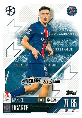 Sticker Manuel Ugarte - Uefa Champions League & Europa League 2024-2025. Match Attax n. 162 - Topps