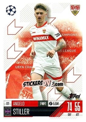 Cromo Angelo Stiller - Uefa Champions League & Europa League 2024-2025. Match Attax n. 177 - Topps