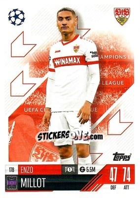 Cromo Enzo Millot - Uefa Champions League & Europa League 2024-2025. Match Attax n. 178 - Topps