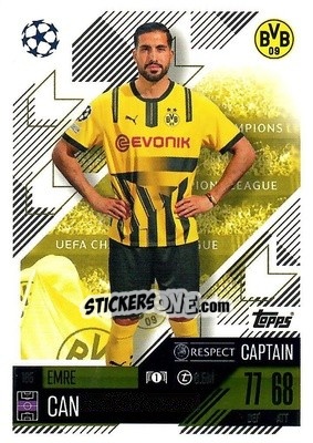 Cromo Emre Can - Uefa Champions League & Europa League 2024-2025. Match Attax n. 185 - Topps