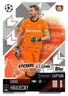 Sticker Lukas Hradecky - Uefa Champions League & Europa League 2024-2025. Match Attax n. 191 - Topps