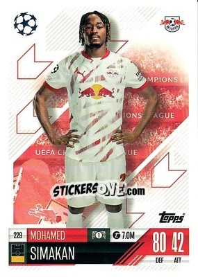 Cromo Mohamed Simakan - Uefa Champions League & Europa League 2024-2025. Match Attax n. 229 - Topps