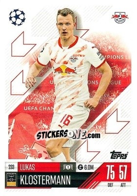 Cromo Lukas Klostermann - Uefa Champions League & Europa League 2024-2025. Match Attax n. 233 - Topps