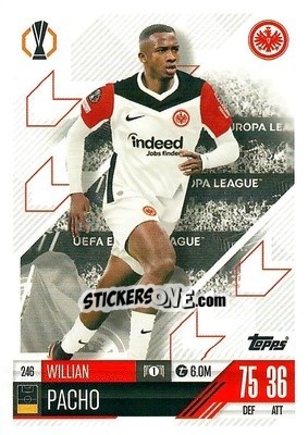 Sticker Willian Pacho - Uefa Champions League & Europa League 2024-2025. Match Attax n. 246 - Topps