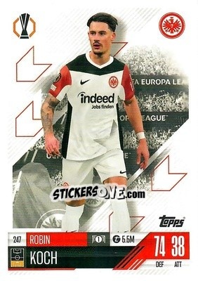 Cromo Robin Koch - Uefa Champions League & Europa League 2024-2025. Match Attax n. 247 - Topps