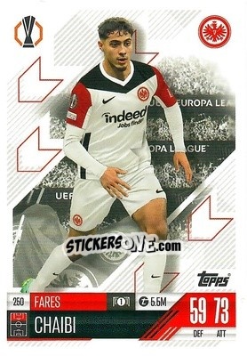 Sticker Fares Chaibi - Uefa Champions League & Europa League 2024-2025. Match Attax n. 250 - Topps