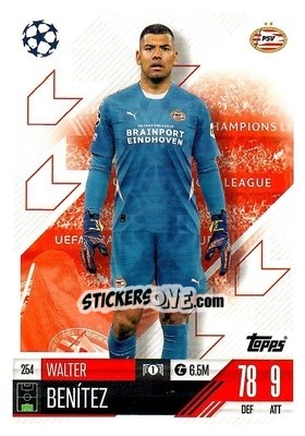 Figurina Walter Benitez - Uefa Champions League & Europa League 2024-2025. Match Attax n. 254 - Topps