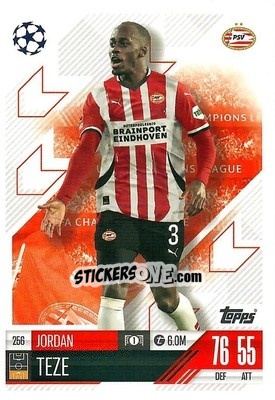 Figurina Jordan Teze - Uefa Champions League & Europa League 2024-2025. Match Attax n. 256 - Topps