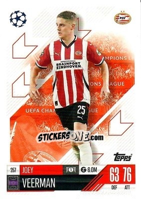 Sticker Joey Veerman - Uefa Champions League & Europa League 2024-2025. Match Attax n. 257 - Topps