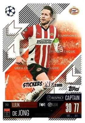 Figurina Luuk de Jong - Uefa Champions League & Europa League 2024-2025. Match Attax n. 261 - Topps