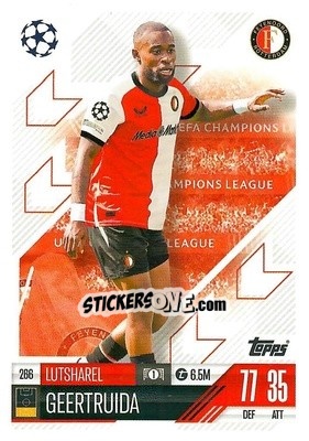 Cromo Lutsharel Geertruida - Uefa Champions League & Europa League 2024-2025. Match Attax n. 266 - Topps