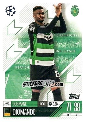 Sticker Ousmane Diomande - Uefa Champions League & Europa League 2024-2025. Match Attax n. 275 - Topps