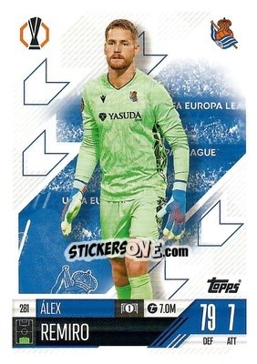 Figurina Alex Remiro - Uefa Champions League & Europa League 2024-2025. Match Attax n. 281 - Topps