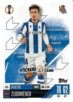 Cromo Martin Zubimendi - Uefa Champions League & Europa League 2024-2025. Match Attax n. 283 - Topps