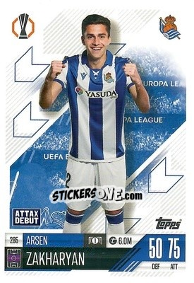 Sticker Arsen Zakharyan - Uefa Champions League & Europa League 2024-2025. Match Attax n. 285 - Topps