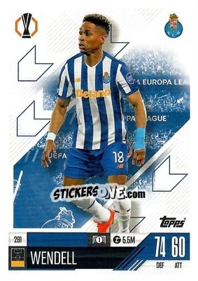 Cromo Wendell - Uefa Champions League & Europa League 2024-2025. Match Attax n. 291 - Topps