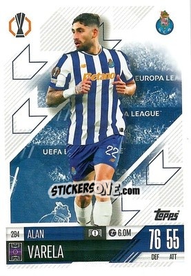 Cromo Alan Varela - Uefa Champions League & Europa League 2024-2025. Match Attax n. 294 - Topps
