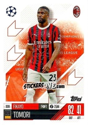 Figurina Fikayo Tomori - Uefa Champions League & Europa League 2024-2025. Match Attax n. 309 - Topps
