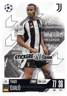 Sticker Tiago Djalo - Uefa Champions League & Europa League 2024-2025. Match Attax n. 321 - Topps