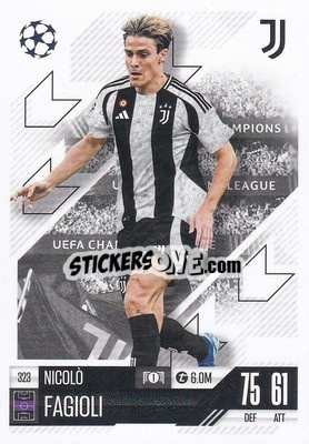 Figurina Nicolo Faglioli - Uefa Champions League & Europa League 2024-2025. Match Attax n. 323 - Topps
