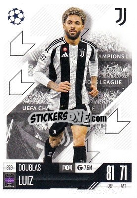 Sticker Douglas Luiz - Uefa Champions League & Europa League 2024-2025. Match Attax n. 329 - Topps
