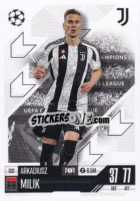 Figurina Arkadiusz Milik - Uefa Champions League & Europa League 2024-2025. Match Attax n. 332 - Topps