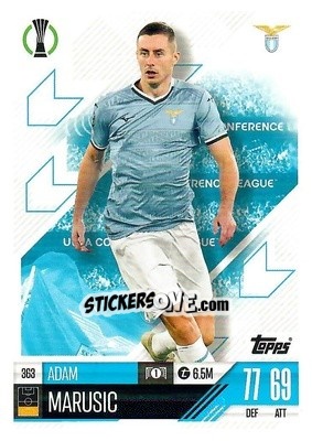 Cromo Adam Marusic - Uefa Champions League & Europa League 2024-2025. Match Attax n. 363 - Topps