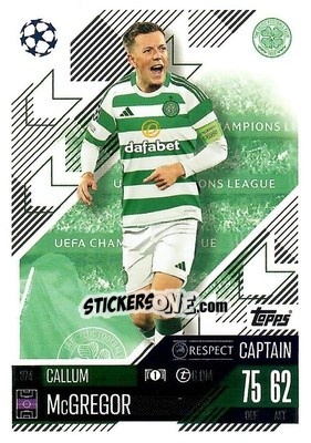 Cromo Callum McGregor - Uefa Champions League & Europa League 2024-2025. Match Attax n. 374 - Topps