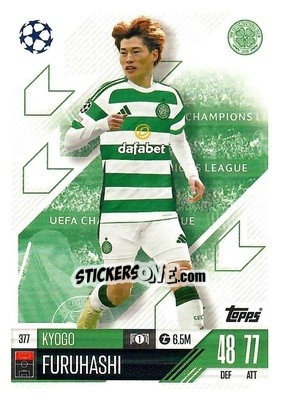 Cromo Kyogo Furuhashi - Uefa Champions League & Europa League 2024-2025. Match Attax n. 377 - Topps
