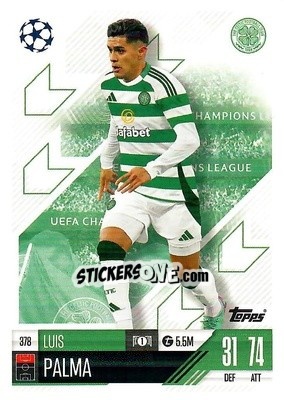 Sticker Luis Palma - Uefa Champions League & Europa League 2024-2025. Match Attax n. 378 - Topps