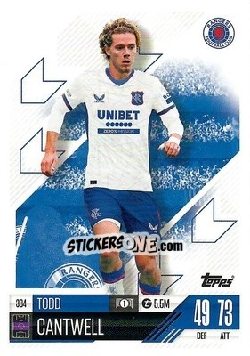 Cromo Todd Cantwell - Uefa Champions League & Europa League 2024-2025. Match Attax n. 384 - Topps