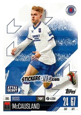 Figurina Ross McCausland - Uefa Champions League & Europa League 2024-2025. Match Attax n. 386 - Topps