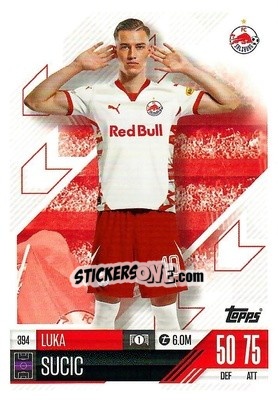 Cromo Luka Sucic - Uefa Champions League & Europa League 2024-2025. Match Attax n. 394 - Topps