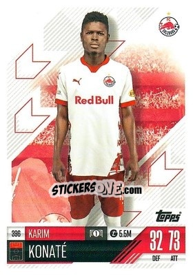 Cromo Karim Konate - Uefa Champions League & Europa League 2024-2025. Match Attax n. 396 - Topps