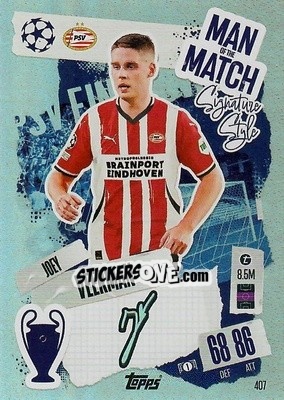 Figurina Joey Veerman - Uefa Champions League & Europa League 2024-2025. Match Attax n. 407 - Topps