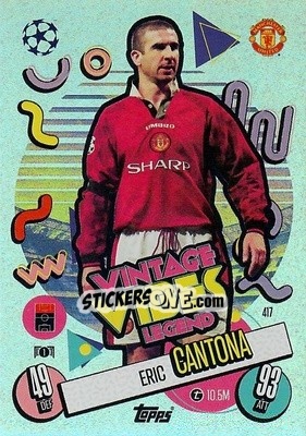 Figurina Eric Cantona - Uefa Champions League & Europa League 2024-2025. Match Attax n. 417 - Topps