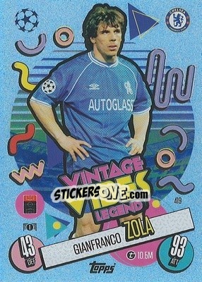 Figurina Gianfranco Zola - Uefa Champions League & Europa League 2024-2025. Match Attax n. 419 - Topps