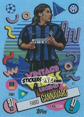 Cromo Fabio Cannavaro - Uefa Champions League & Europa League 2024-2025. Match Attax n. 427 - Topps
