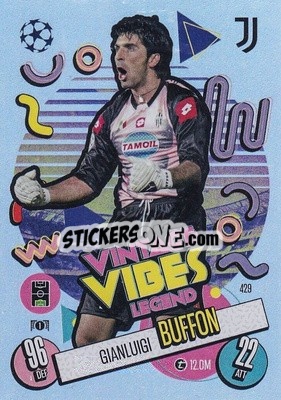 Figurina Gianluigi Buffon - Uefa Champions League & Europa League 2024-2025. Match Attax n. 429 - Topps