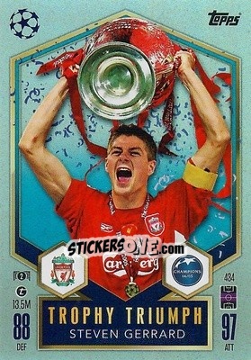 Cromo Steven Gerrard - Uefa Champions League & Europa League 2024-2025. Match Attax n. 434 - Topps