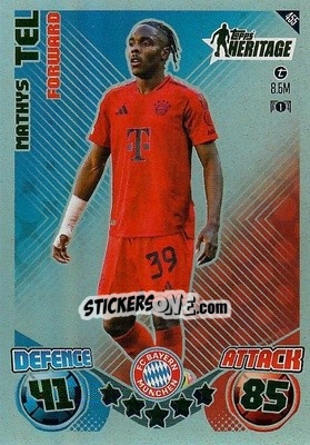 Figurina Mathys Tel - Uefa Champions League & Europa League 2024-2025. Match Attax n. 455 - Topps