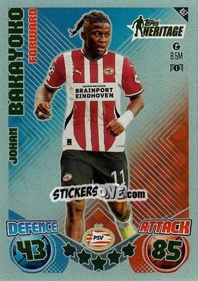 Cromo Johan Bakayoko - Uefa Champions League & Europa League 2024-2025. Match Attax n. 457 - Topps