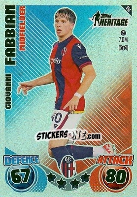 Figurina Giovanni Fabbian - Uefa Champions League & Europa League 2024-2025. Match Attax n. 464 - Topps