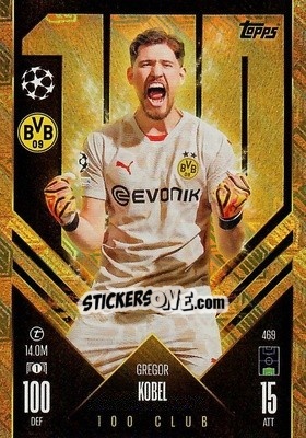 Figurina Gregor Kobel - Uefa Champions League & Europa League 2024-2025. Match Attax n. 469 - Topps